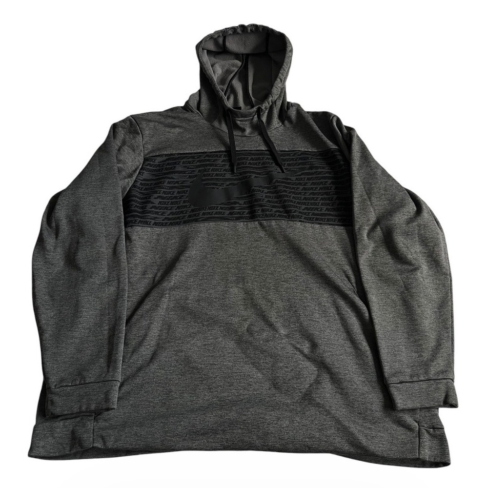 Nike Hoodie Mens 3XL Dri-FIT Therma Training Gray BV2764-071 Graphic Swoosh